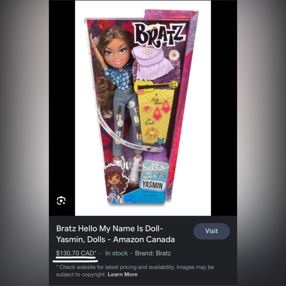 2015 “hello my name is yasmin” bratz doll - Picture 3 of 3